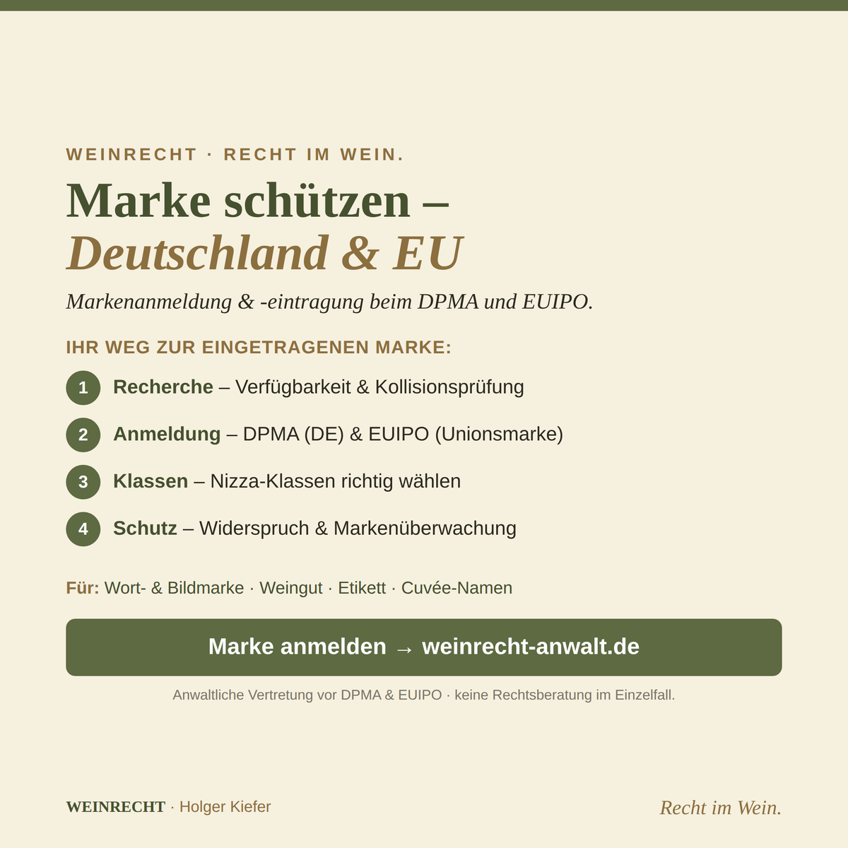 Marke schützen – Markenanmeldung beim DPMA und EUIPO.