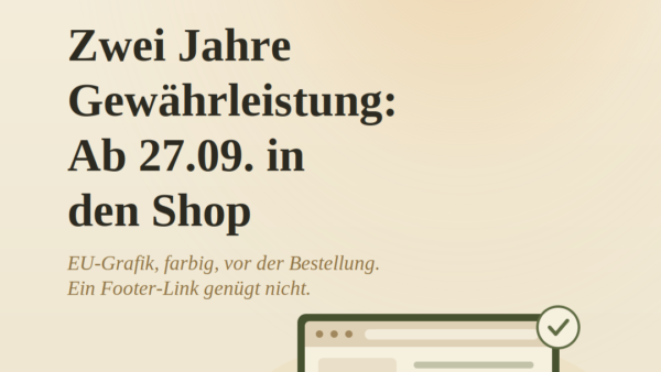 Harmonisierte EU-Mitteilung zur gesetzlichen Gewährleistung im Warenkorb eines Weinshops