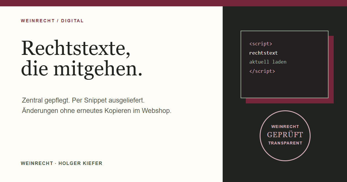 Rechtstexte, die mitgehen – Snippet-Auslieferung und transparente Prüfung